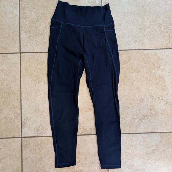 Senita Unity Ribbed Leggings - Navy - Large - Picture 3 of 6